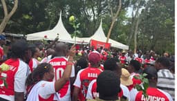 Arsenal fans visit Raila grave at Kang'o ka Jaramogi, Bondo to pay homage