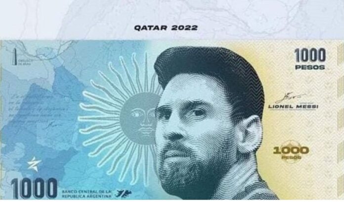 Argentina to print notes with Messi's image on them