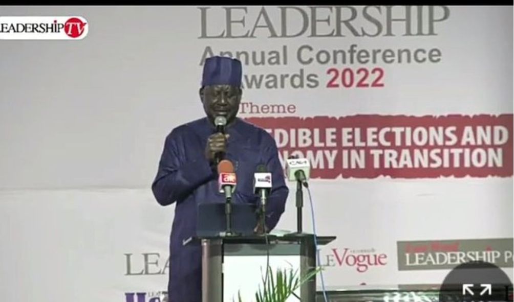 Raila's keynote speech in Nigeria, calls for a return to manual voting systems