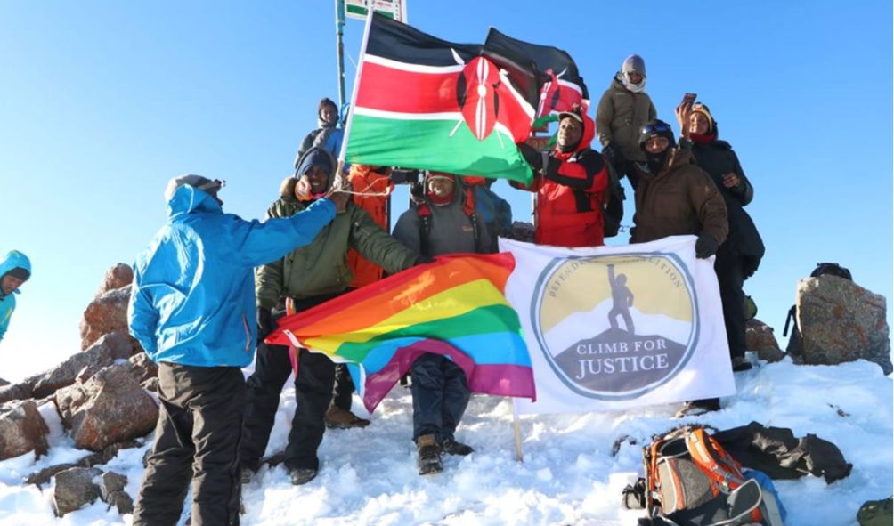 Kikuyu traditionalists destroy suspected LGBTQ flag hosted at the peak of Mt Kenya
