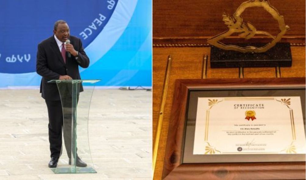 Uhuru receives international award for exemplary achievement