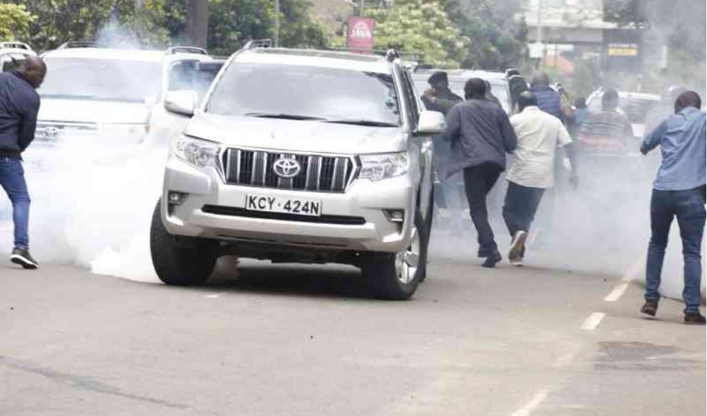 Raila's party cautions supporters as suspected goons set a bus ablaze