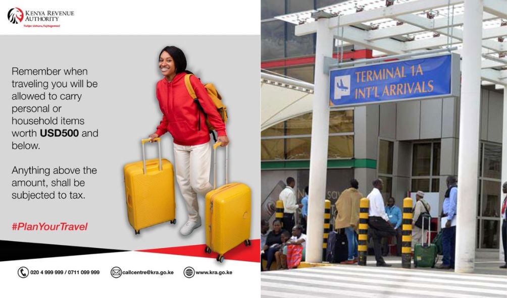 Outrage after KRA announces travelers/visitors to face mandatory tax for goods above KSh75,000 (USD500)