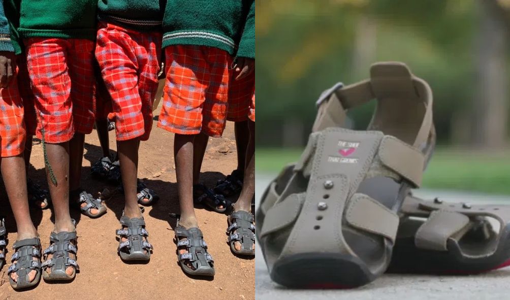 US charity donates shoes that grow with wearer to children in Kenya