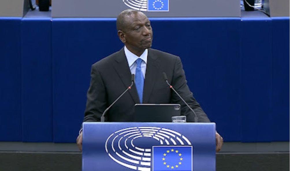 President Ruto receives standing ovation in EU Parliament