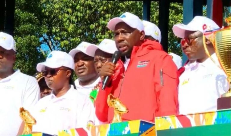 CS Murkomen heckled in Baringo as residents chants "Ruto Must Go"