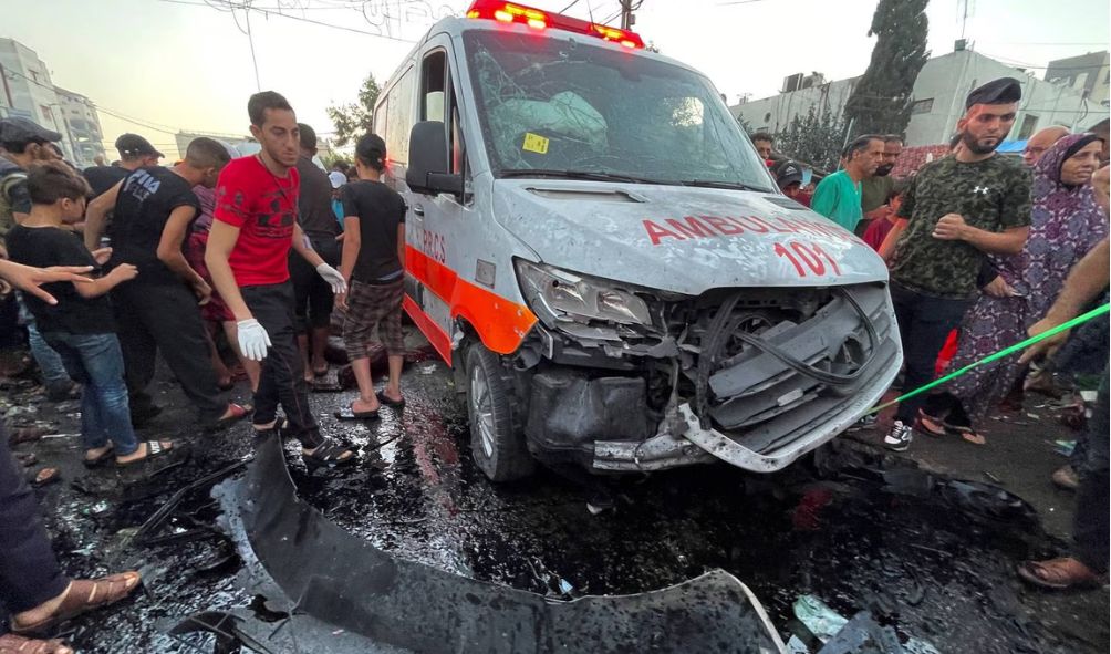 Israel strikes convoy of ambulances in Gaza killing 15 and injuring 60 persons