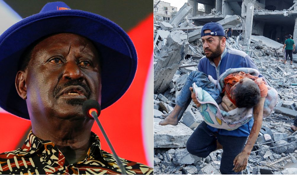 Raila calls on Ruto to change Kenya's stand on the Israel-Palestine war