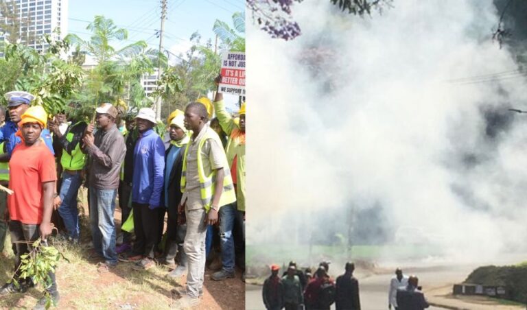 Police lob teargas at youth protesting housing levy ruling