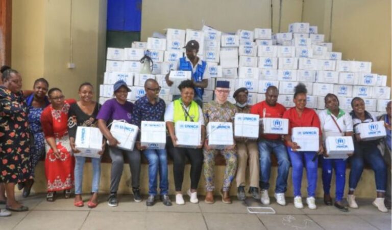 International organization donates aid for the Embakasi fire victims
