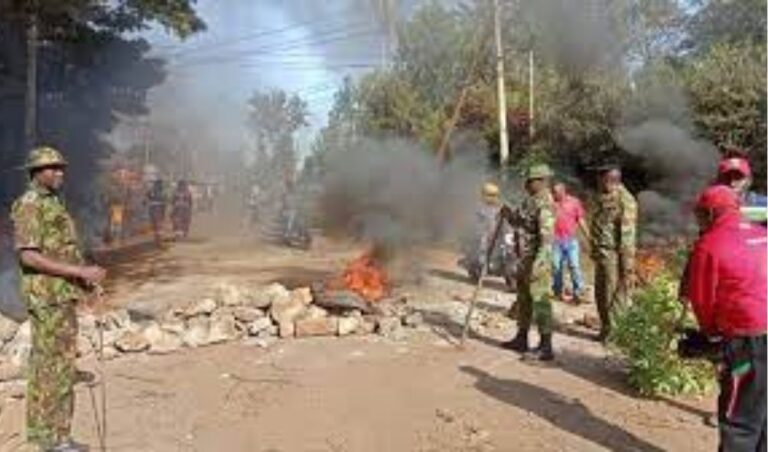 Residents protest over bad road which they blame for diminishing sexual life