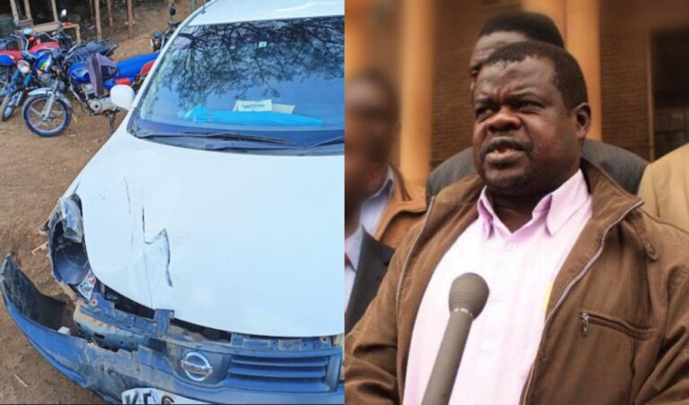 Senator Okiya Omtatah involved in a road accident