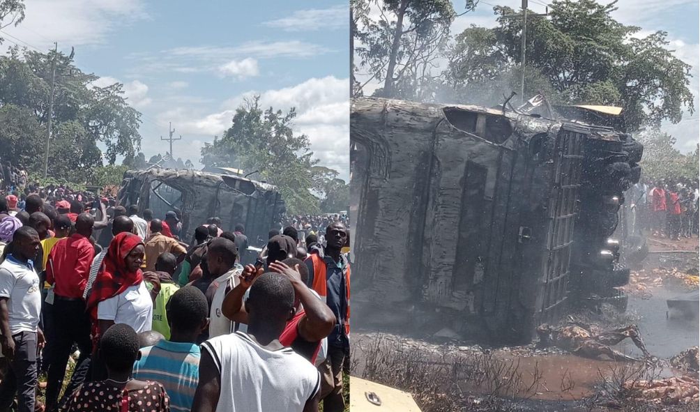 Several feared dead after Tahmeed Bus full of passengers collides with fuel tanker