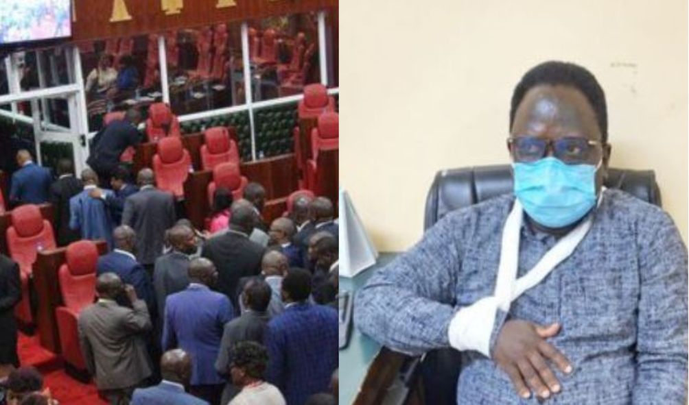 Chaos as lawmakers engage in a fight in a hotel