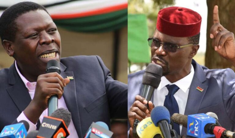 Former Uhuru CS clash with clash with Didmus Barasa at funeral