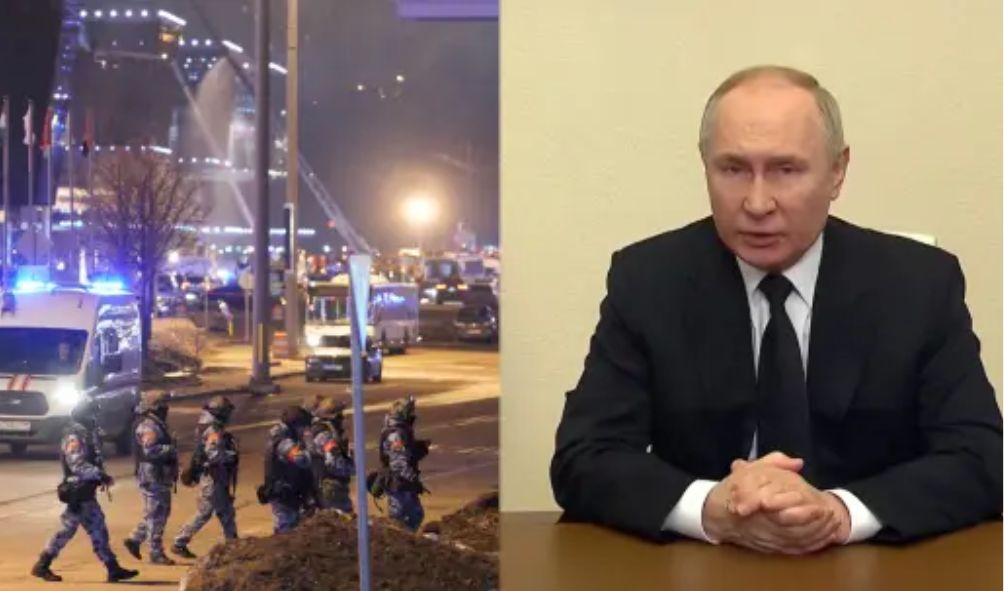 Putin vows to punish these behind the concert hall attack in Moscow