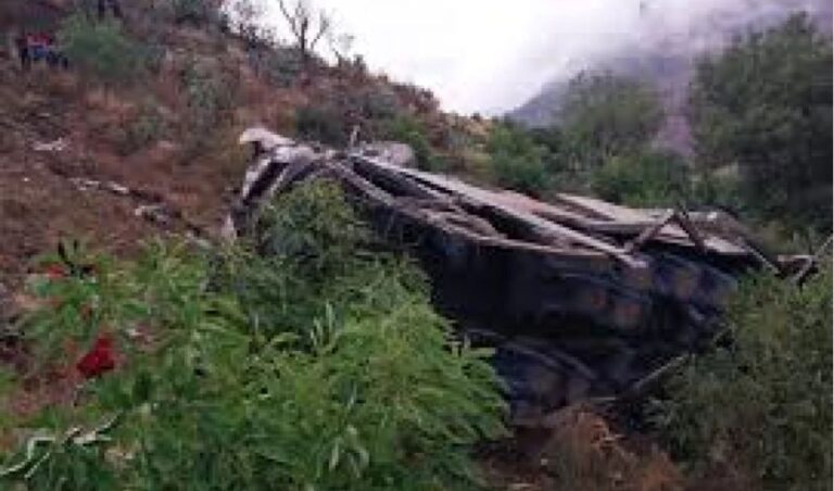 23 dead after a passenger bus plunges into Ravine