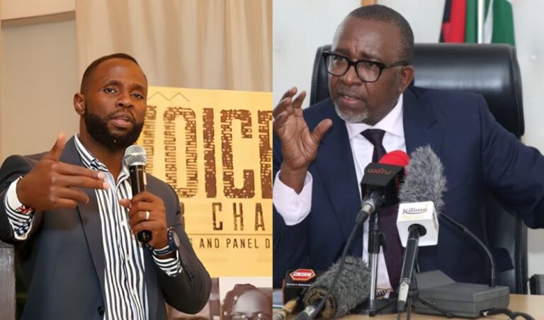CS Linturi clash with journalist Allan Namu live air over fake fertiliser expose