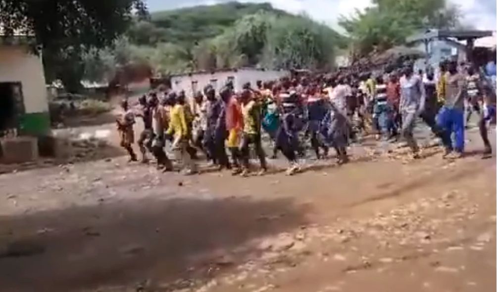 Police respond to viral clip of alleged armed bandits walking in Baringo