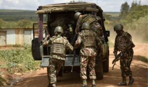 Drama as KDF soldiers beat police officer