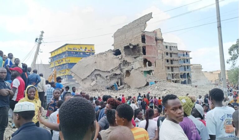 Several feared dead after a building collapses in Mathare, Nairobi