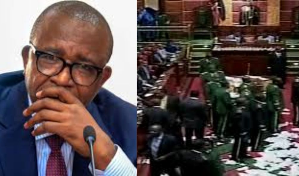 Chaos in parliament as MPs approve motion to impeach CS Linturi