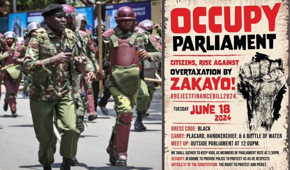 Police ban 'Occupy Parliament' protests