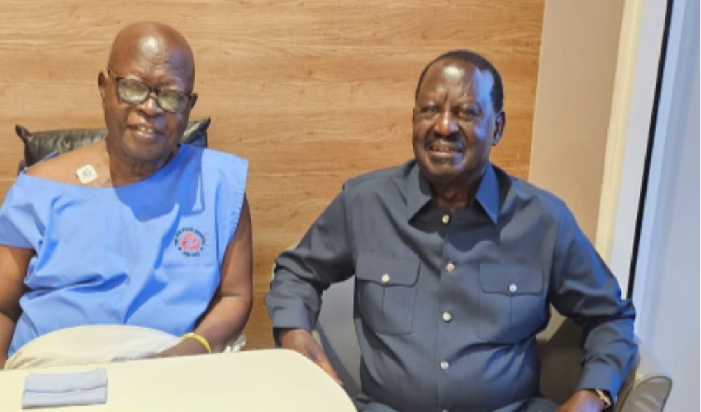Raila visits ailing retired Archbishop who facilitated his escape into exile