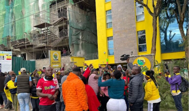 Drama as protestors storm UDA party headquarters in Nairobi