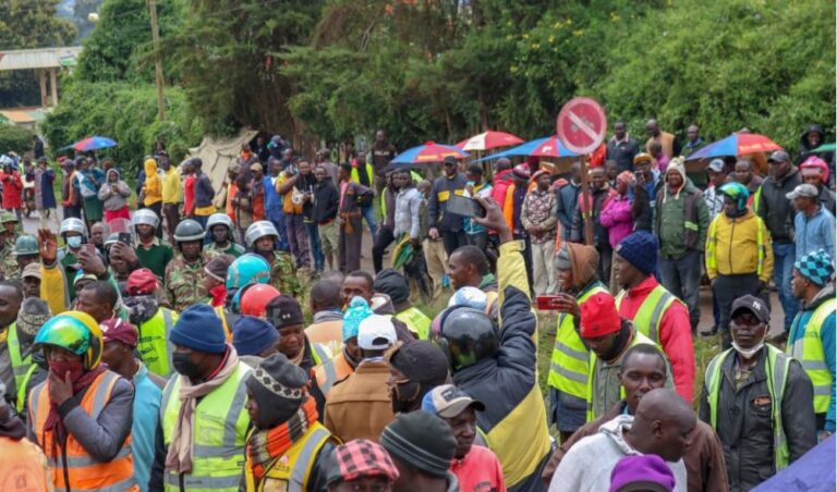 Eldoret youth take to the streets demanding reinstatement of Former CS Murkomen