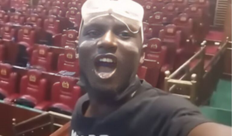 DCI goes after protestor who recorded himself in Parliament
