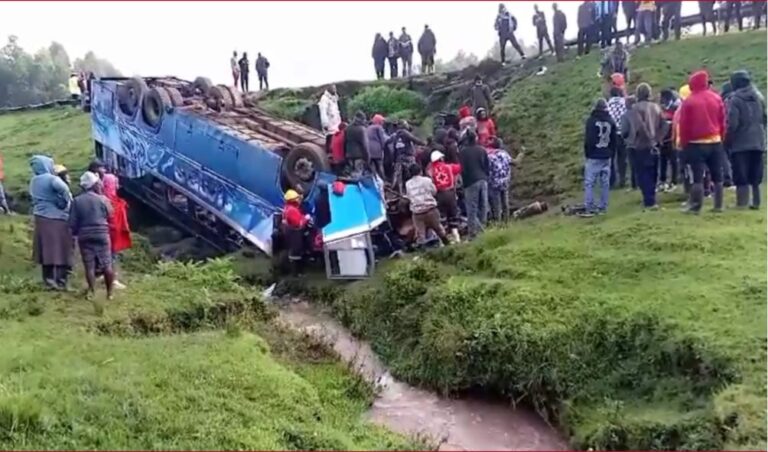 Several feared dead after an accident on Nakuru- Eldoret Highway