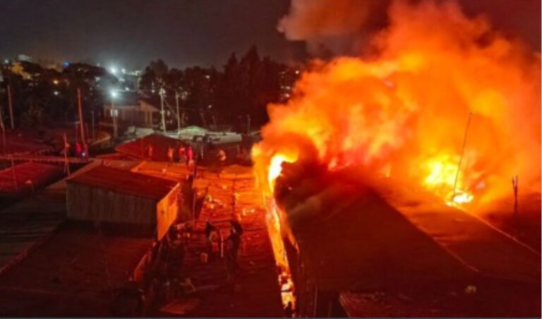 Houses destroyed after fire breaks out in two Nairobi estates