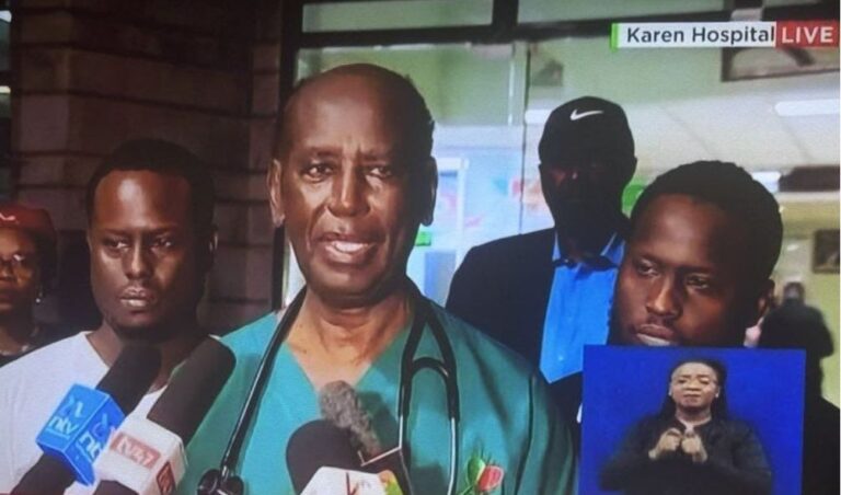 Karen Hospital issues update on Gachagua health condition 