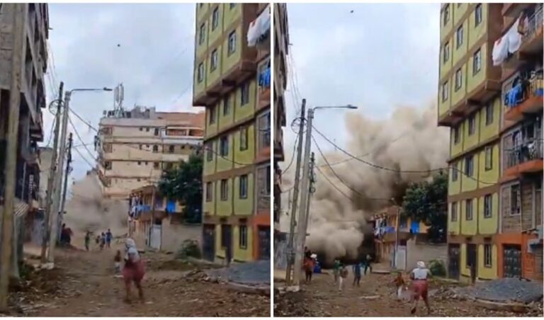 Several feared trapped as multi-storey building  collapses in Kahawa West