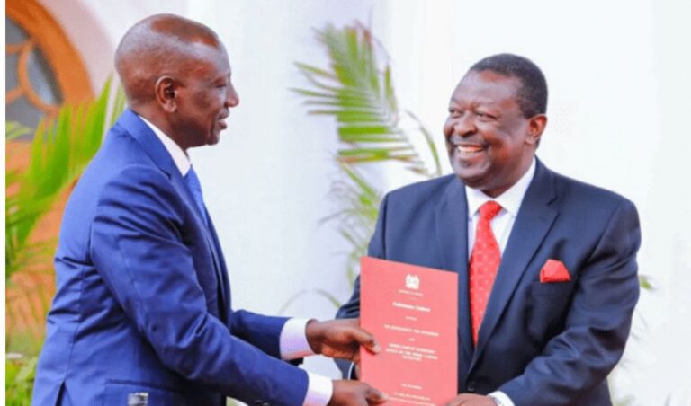 Ruto appoints Musalia Mudavadi as Acting Interior CS