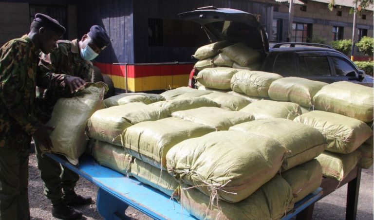 Govenment reveals top country sources and routes for transporting bhang in Kenya