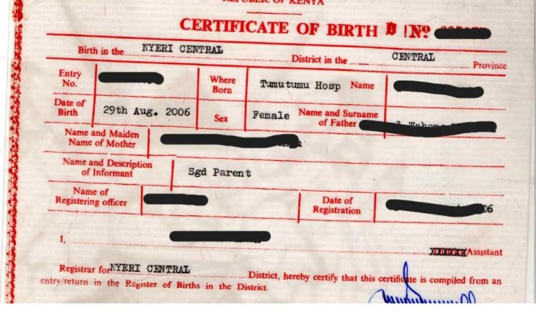 Why a birth certificate is not proof of citizenship in Kenya; Immigration PS