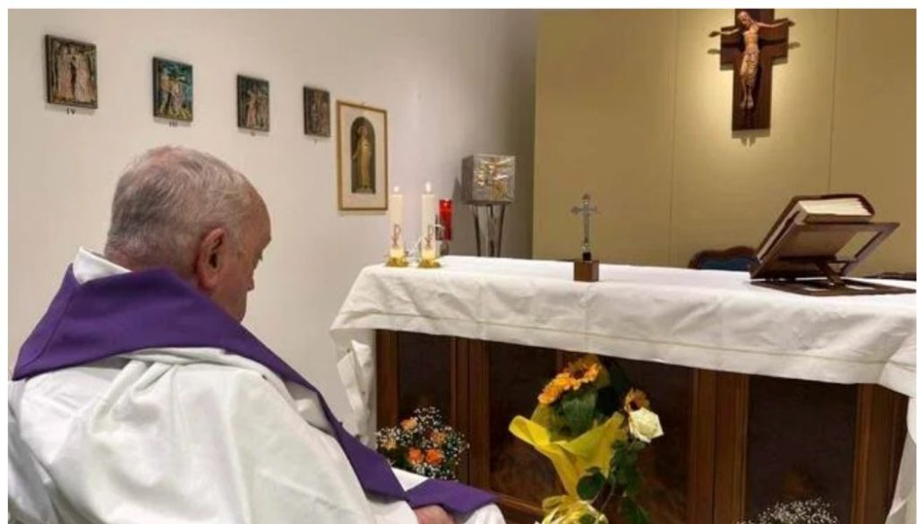 Vatican releases first photo of Pope Francis in hospital