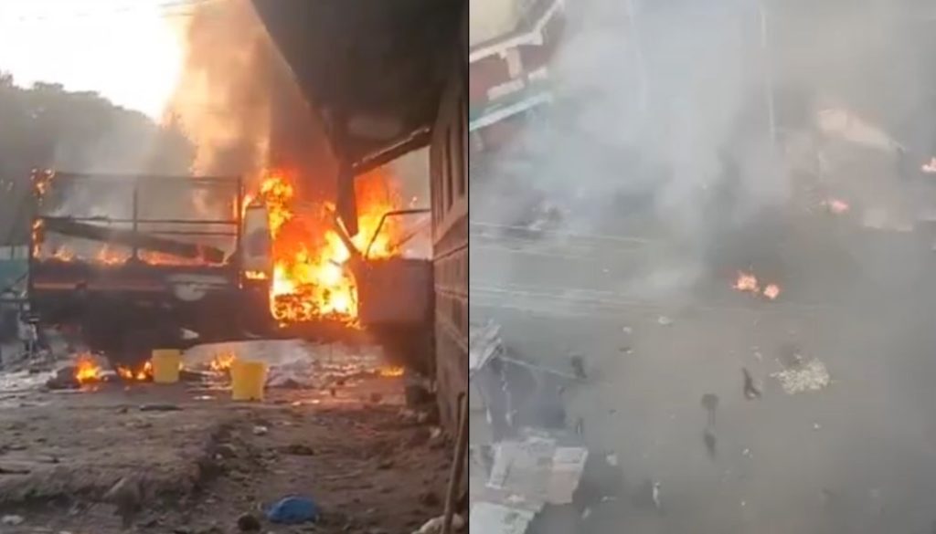 Chaos in Nairobi as angry residents burn 2 police vehicles