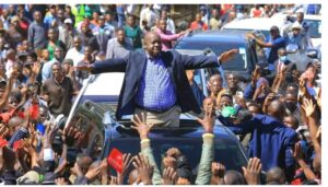 ‘Ruto Must Go’ chants erupted on Friday, May 2, during former Interior CS Fred Matiang’i’s homecoming tour in Keroka, Kisii County.