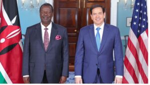 Prime Cabinet Secretary Musalia Mudavadi on Wednesday May 7 held a meeting with the United States Secretary of State Marco Rubio in Washington D.C.