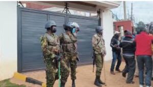 Police officers and detectives from the Ethics and Anti-Corruption Commission (EACC) have raided Trans Nzoia Governor George Natembeya's home in Kitale town.  