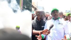 Teargas and running battles between police and supporters of the Democracy for the Citizens Party (DCP) ensued in Kakamega