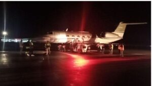 Flights were temporarily disrupted at Liberian main airport on Thursday night after a private jet carrying President Joseph Boakai almost crashed while landing.