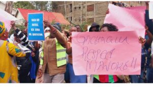 More than 1,000 residents of Mavoko held protests in Athi River on Monday, expressing displeasure over remarks made by former Deputy President Rigathi Gachagua