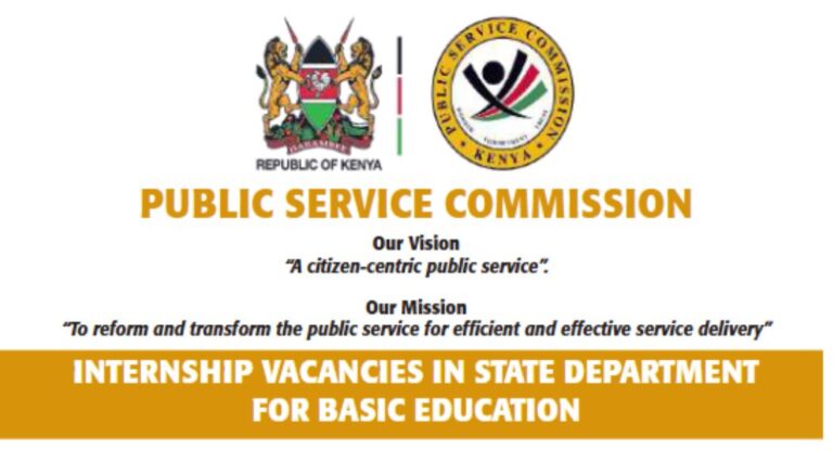 Public Service Commission (PSC) has announced 1,000 internship vacancies in the Ministry of Education’s State Department for Basic Education under the Digital Literacy Programme (DLP) Cohort 4. 