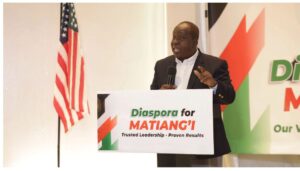 Speaking at a town hall meeting with Kenyans living in Texas, Matiang’i questioned why tribalism remains central to Kenya’s politics instead of competence and integrity.