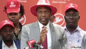 Jubilee secretary general Jeremiah Kioni has seemed to disapprove of the former deputy president Rigathi Gachagua's style of politics.