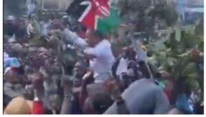Embakasi Member of Parliament Paul Ongili, popularly known as Babu Owino joined other protestors in Nairobi.